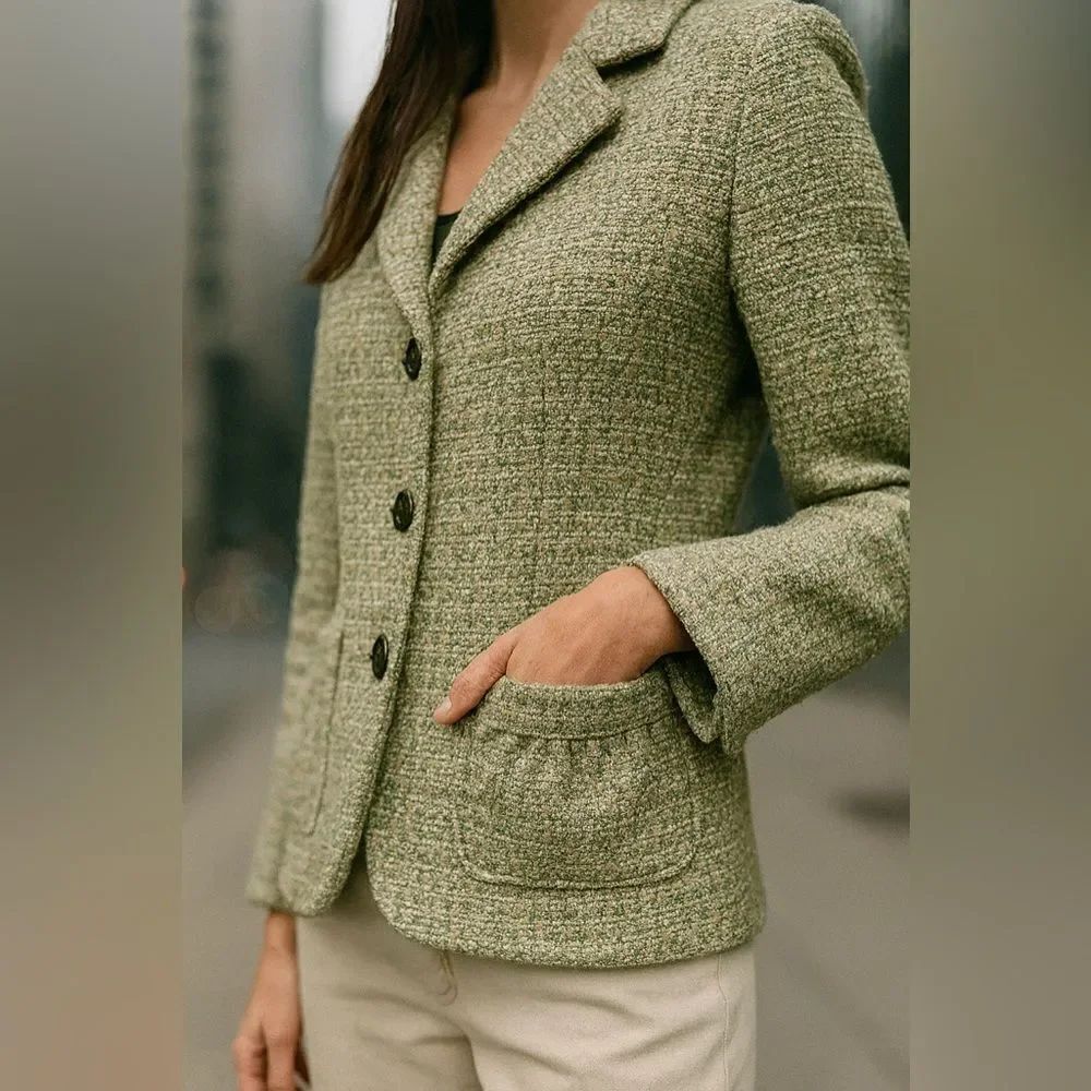 Victor Twine Spring Pales NWT SZ 14 lightweight and lined tweed jacket